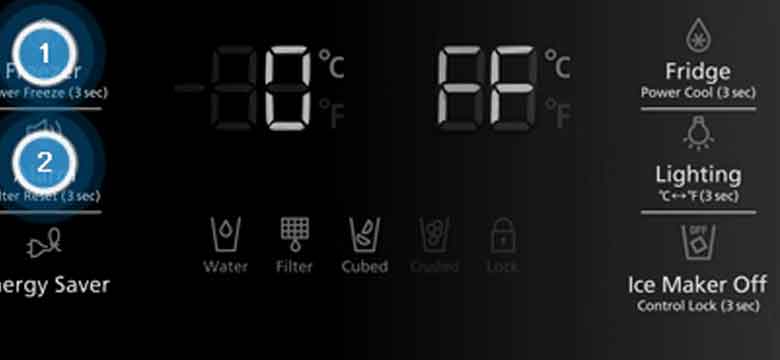ریست کردن یخچال ساید سامسونگ 