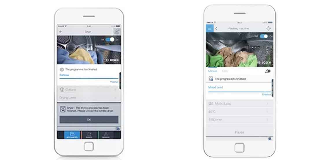 اتصال به موبایل با ماشین لباسشویی بوش WAX32MX0